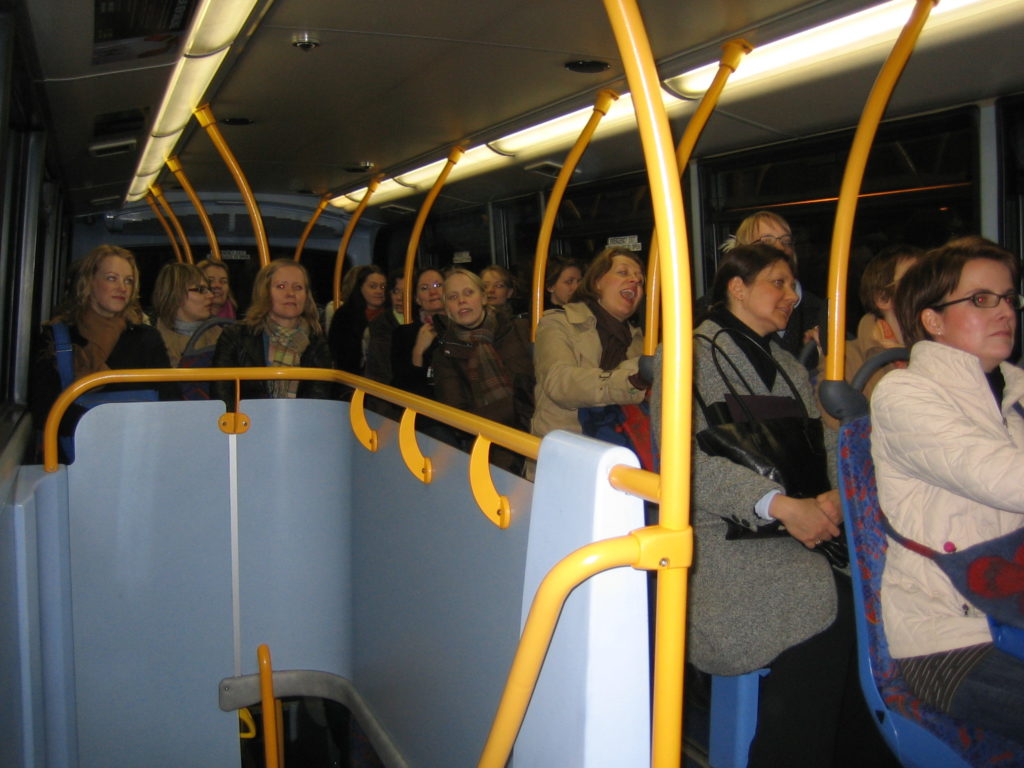 Eviva på bussen i London 2007.